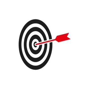 The target icon. Target symbol. Flat Stock Illustration