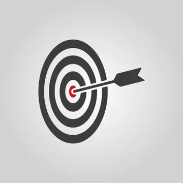 The target icon. Target symbol. Flat Stock Illustration