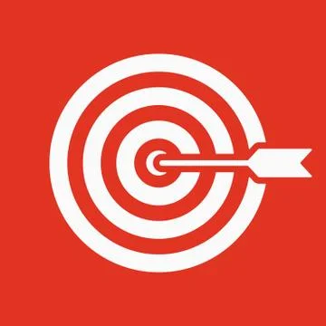 The target icon. Target symbol. Flat Stock Illustration
