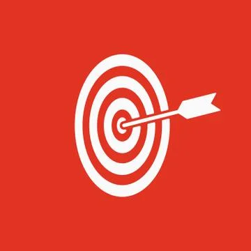 The target icon. Target symbol. Flat Stock Illustration