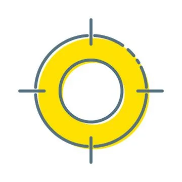 Target Icon in trendy flat style isolated on white background. Aim symbol for Stock Illustration