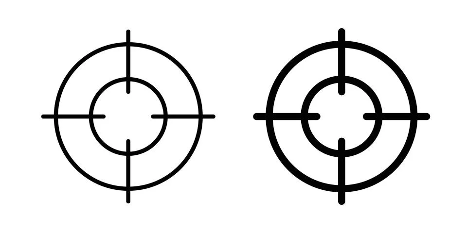 Target icon vector editable eps10 Stock Illustration