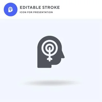 Target icon vector, filled flat sign, solid pictogram isolated on white, logo Stock Illustration