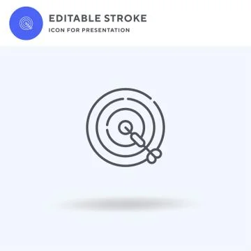 Target icon vector, filled flat sign, solid pictogram isolated on white, logo Stock Illustration