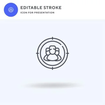 Target icon vector, filled flat sign, solid pictogram isolated on white, logo イラスト素材