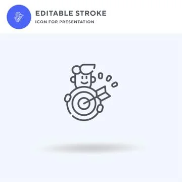 Target icon vector, filled flat sign, solid pictogram isolated on white, logo イラスト素材