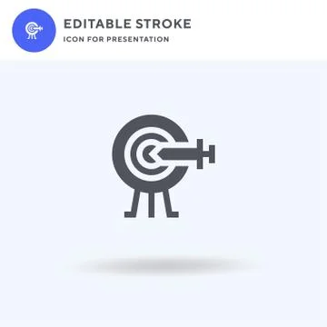 Target icon vector, filled flat sign, solid pictogram isolated on white, logo イラスト素材