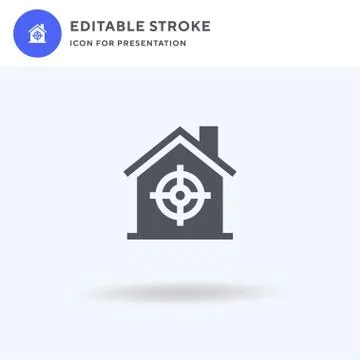 Target icon vector, filled flat sign, solid pictogram isolated on white, logo Stock Illustration