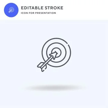 Target icon vector, filled flat sign, solid pictogram isolated on white, logo Stock Illustration