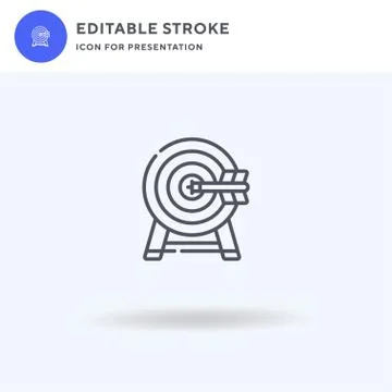 Target icon vector, filled flat sign, solid pictogram isolated on white, logo イラスト素材