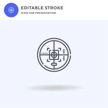 Target icon vector, filled flat sign, solid pictogram isolated on white, logo イラスト素材