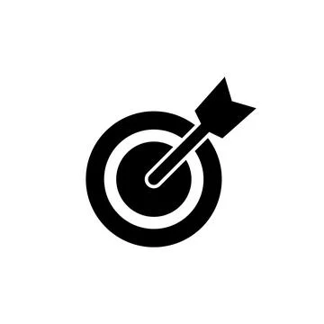 Target icon vector. goal icon vector. target marketing icon vector Stock Illustration