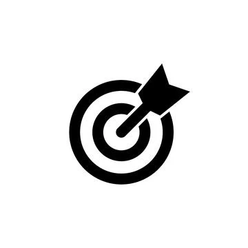 Target icon vector. goal icon vector. target marketing icon vector Stock Illustration