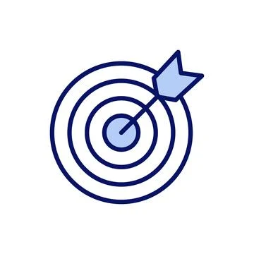 Target icon vector. goal icon vector. target marketing sign and symbol 库存插图