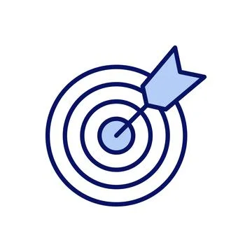 Target icon vector. goal icon vector. target marketing sign and symbol 库存插图