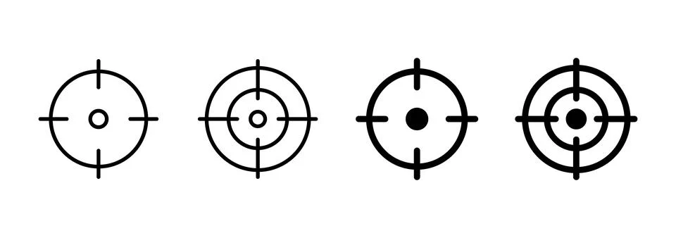 Target icon vector. goal icon vector. target marketing sign and symbol 库存插图