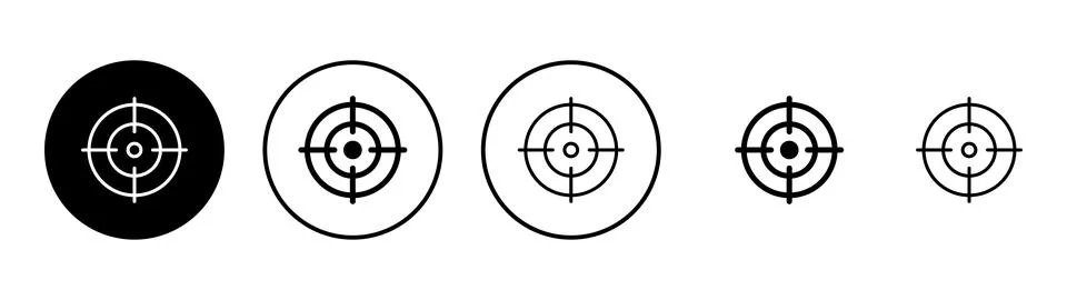 Target icon vector. goal icon vector. target marketing sign and symbol Stock Illustration