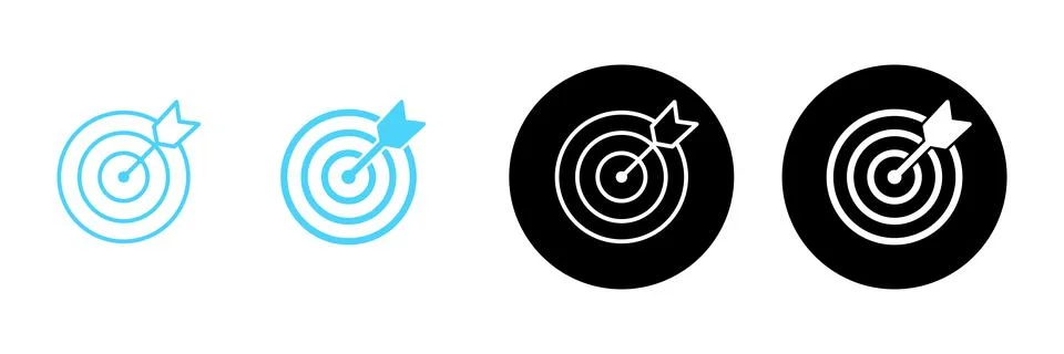 Target icon vector. goal icon vector. target marketing sign and symbol Illustrazione stock