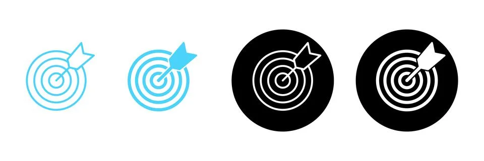 Target icon vector. goal icon vector. target marketing sign and symbol Ilustración de archivo