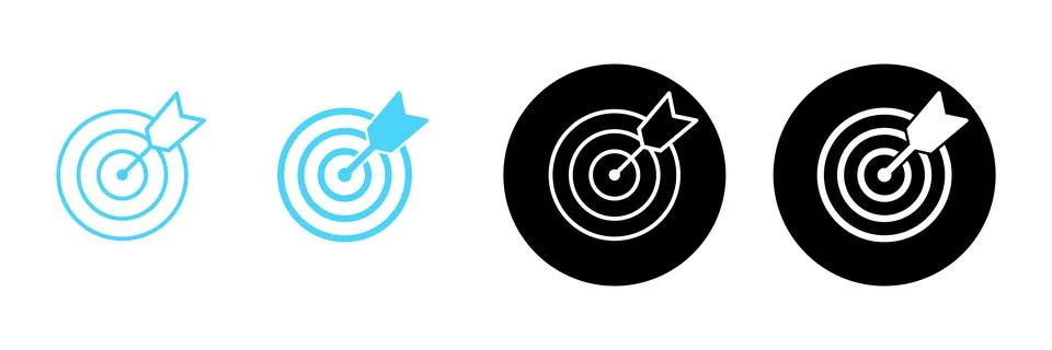 Target icon vector. goal icon vector. target marketing sign and symbol 스톡 일러스트