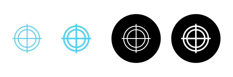 Target icon vector. goal icon vector. target marketing sign and symbol Stock Illustration