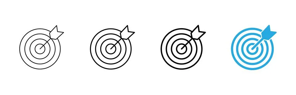 Target icon vector. goal icon vector. target marketing sign and symbol Stock Illustration