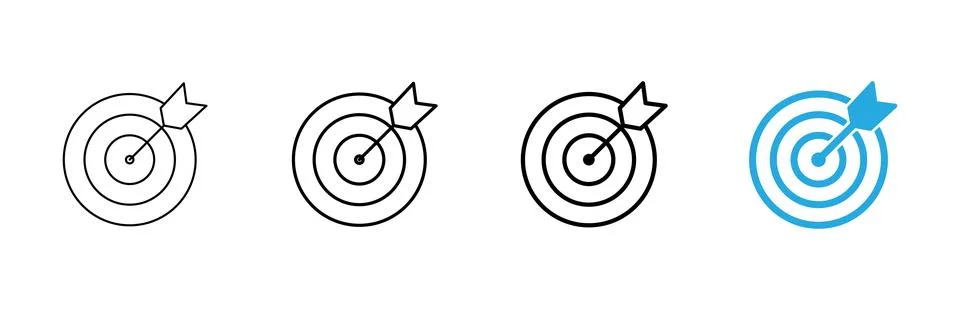 Target icon vector. goal icon vector. target marketing sign and symbol Stock Illustration