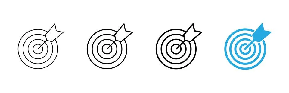 Target icon vector. goal icon vector. target marketing sign and symbol Stock Illustration