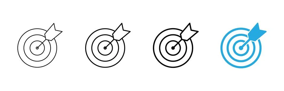 Target icon vector. goal icon vector. target marketing sign and symbol Stock Illustration