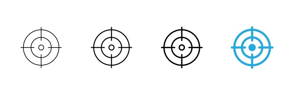 Target icon vector. goal icon vector. target marketing sign and symbol Stock Illustration