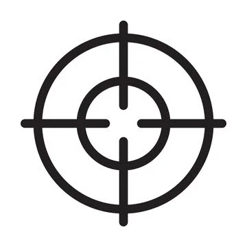 Target icon vector for graphic design, logo, website, social media, mobile ap Stock Illustration