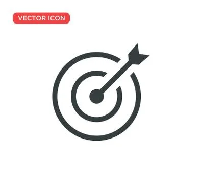Target Icon Vector Illustration Design Illustrazione stock
