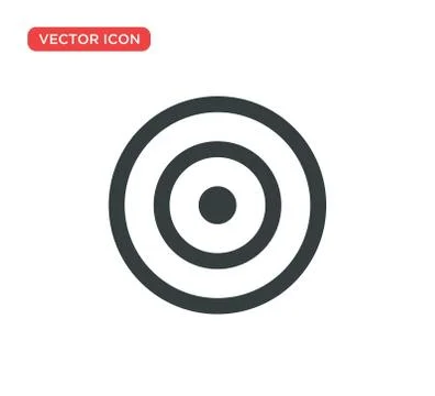 Target Icon Vector Illustration Design Illustrazione stock