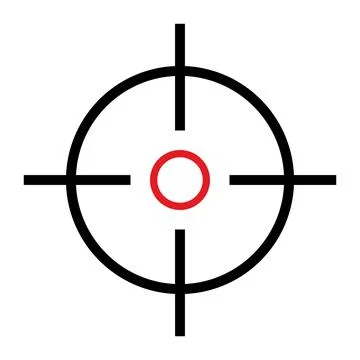 Target icon vector logo template in trend flat design Stock Illustration