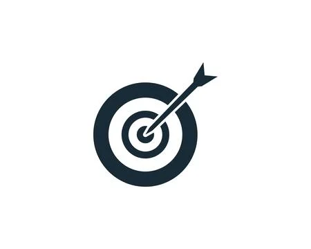 Target Icon Vector Logo Template Illustration Design Stock Illustration