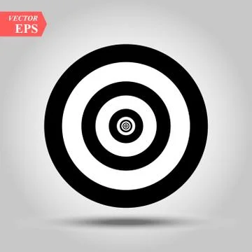 Target Icon Vector. Simple flat symbol. Perfect Black pictogram illustration Stock Illustration