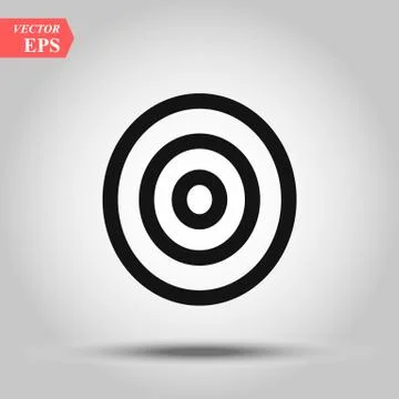 Target Icon Vector. Simple flat symbol. Perfect Black pictogram illustration Stock Illustration
