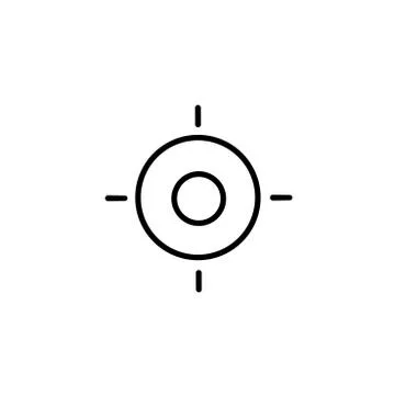 Target Icon Vector. Simple flat symbol. Perfect Black pictogram illustration  Stock Illustration