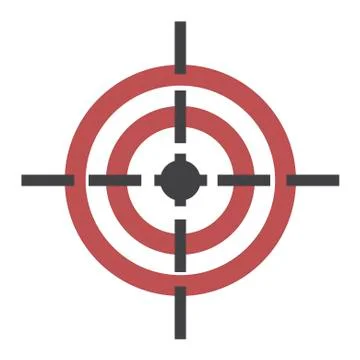 Target Icon on white background. Vector illustration in trendy flat style. EPS Stock Illustration