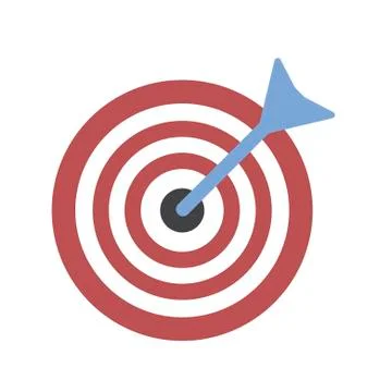 Target Icon on white background. Vector illustration in trendy flat style. EPS Stock Illustration