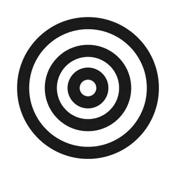 Target icon without symbol for website etc. Web flat button, vector illustrat Stock Illustration