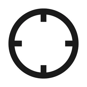 Target icon without symbol for website etc. Web flat button, vector illustrat Stock Illustration