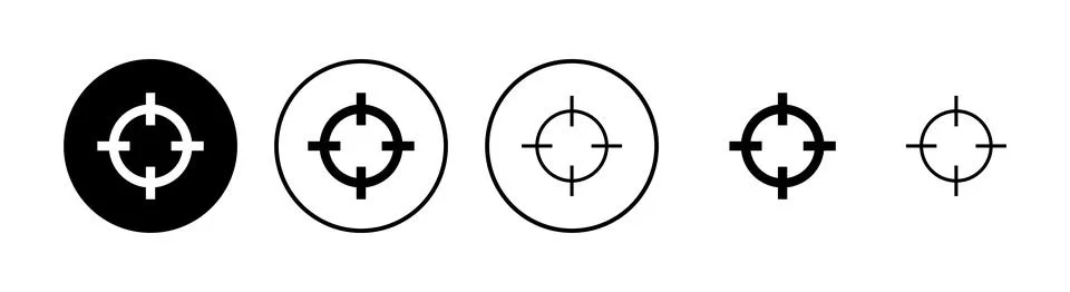Target icons set. Target vector icon. goal icon. marketing target. Aim Stock Illustration