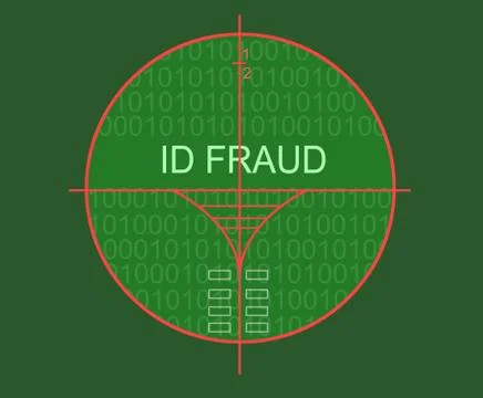 Target id fraud Stock-Illustration
