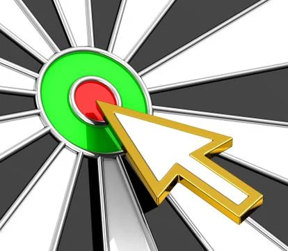 The target Illustrazione stock