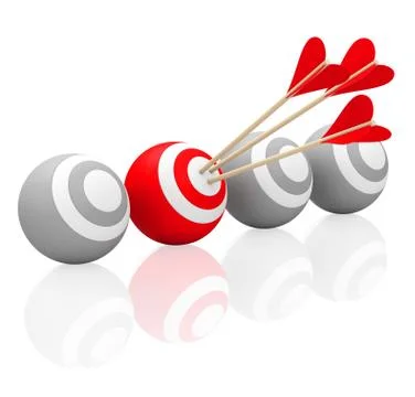 The target Illustrazione stock