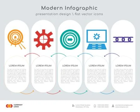 Target infographics design Stock Illustration