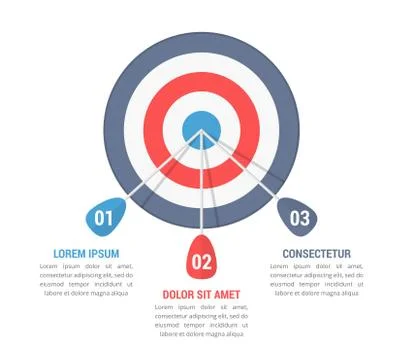 Target Infographics Illustrazione stock