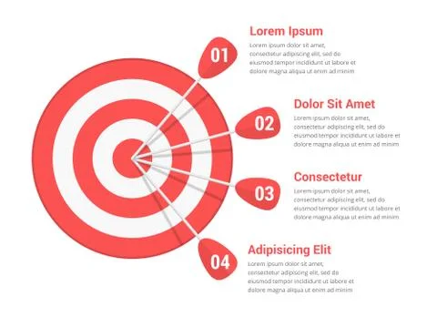 Target Infographics Illustrazione stock