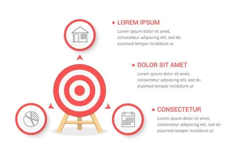 Target Infographics Illustrazione stock